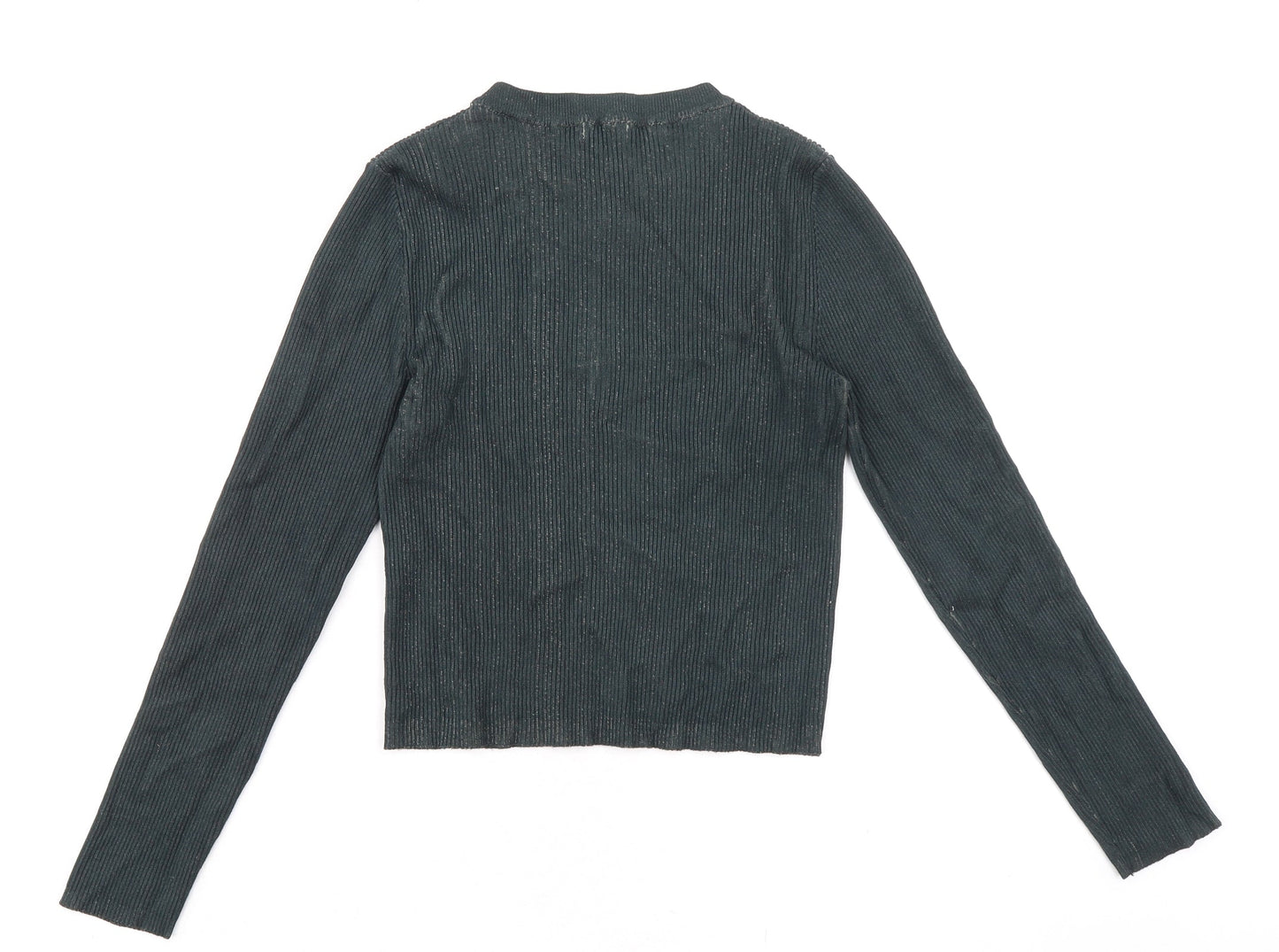Womens UK Size L Stradivarius Green Pullover Jumper