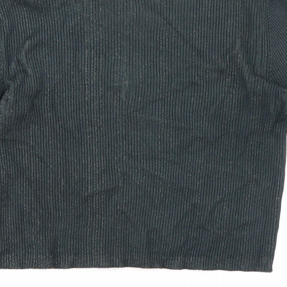 Womens UK Size L Stradivarius Green Pullover Jumper