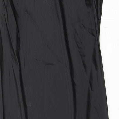 Divided by H&M Womens Black Polyester Slip Dress Size 8 Cowl Neck Pullover - Open Back