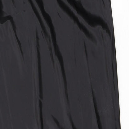 Divided by H&M Womens Black Polyester Slip Dress Size 8 Cowl Neck Pullover - Open Back
