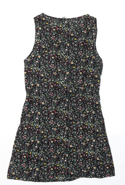 Glamorous Womens Multicoloured Floral Cotton A-Line Size 10 Round Neck Pullover