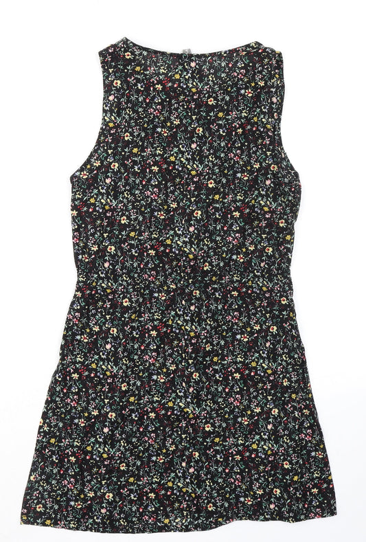 Glamorous Womens Multicoloured Floral Cotton A-Line Size 10 Round Neck Pullover