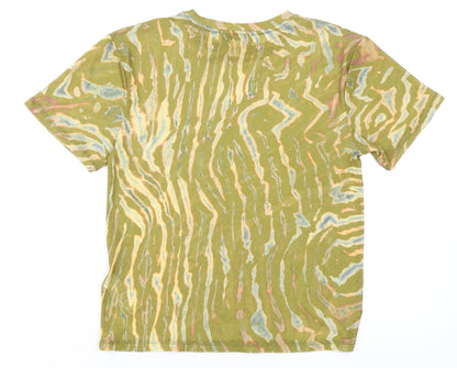 Womens UK Size 6 Topshop Green Basic T-Shirt