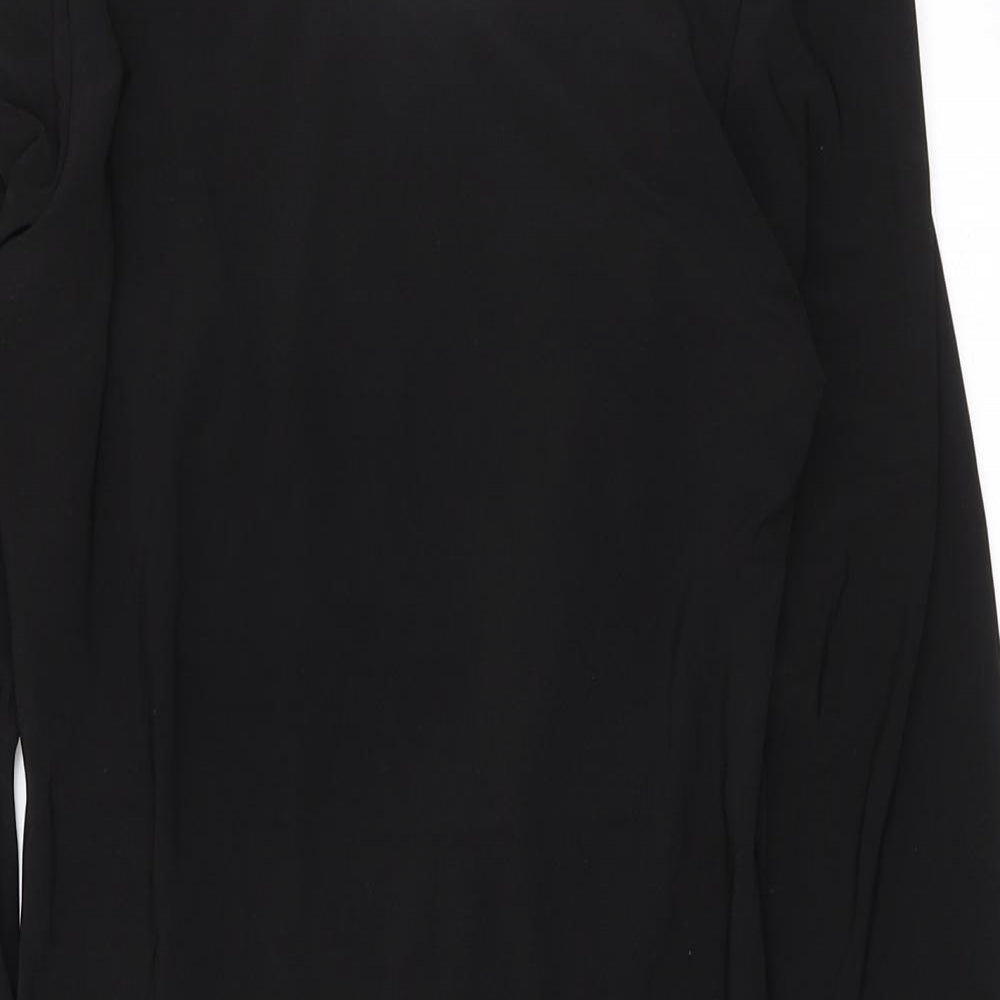 Lipsy Womens Black Polyester Bodycon Size 4 Boat Neck Pullover