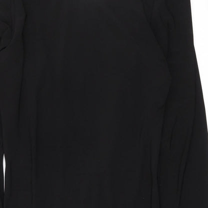 Lipsy Womens Black Polyester Bodycon Size 4 Boat Neck Pullover