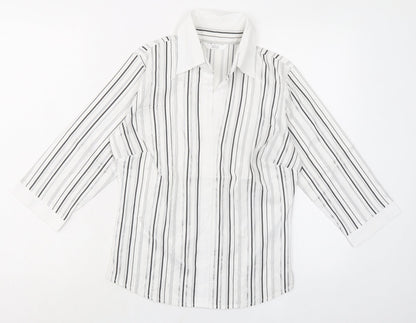 Womens UK Size 6 Marks and Spencer White Basic Blouse