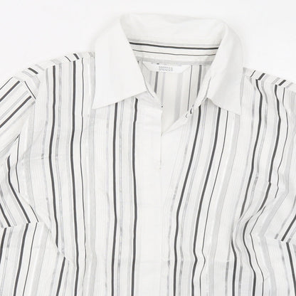 Womens UK Size 6 Marks and Spencer White Basic Blouse