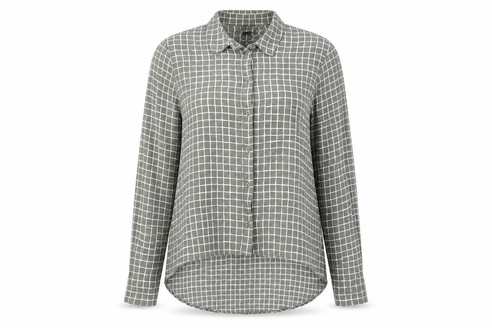 Womens UK Size 8 Topshop Green Basic Button-Up