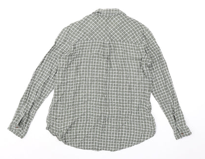 Womens UK Size 8 Topshop Green Basic Button-Up