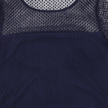 John Lewis Womens Blue Cotton Basic T-Shirt Size 14 Round Neck - Lace Overlay