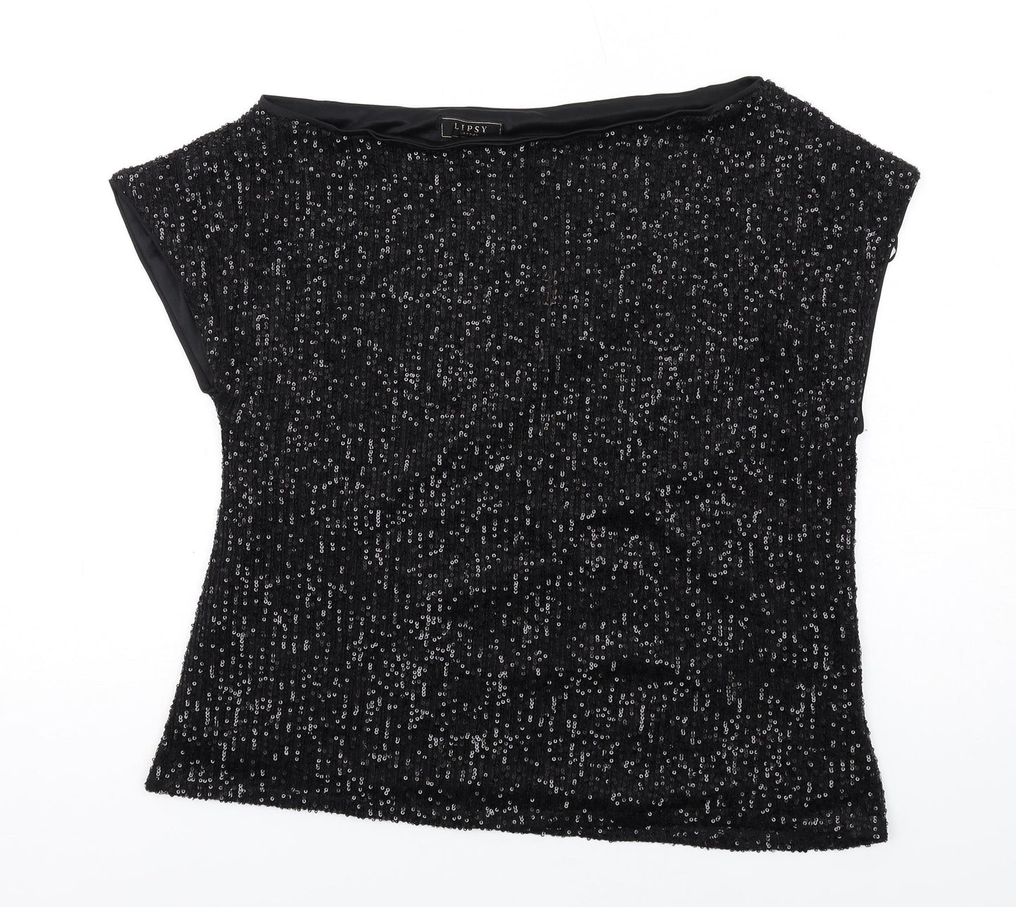 Womens UK Size 14 Lipsy Black Basic Blouse