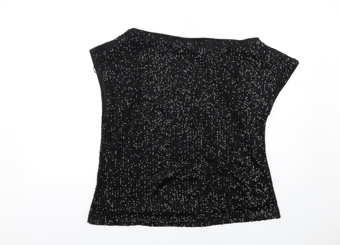 Womens UK Size 14 Lipsy Black Basic Blouse