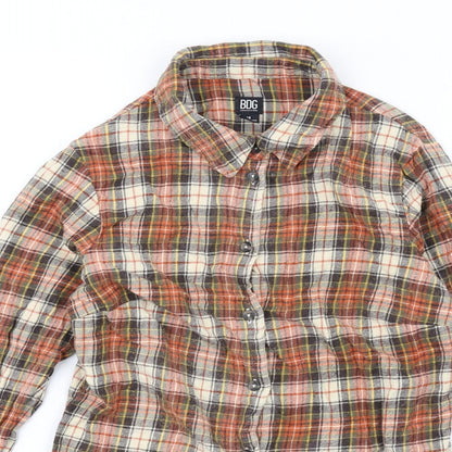 Womens UK Size M BDG Orange Basic Button-Up