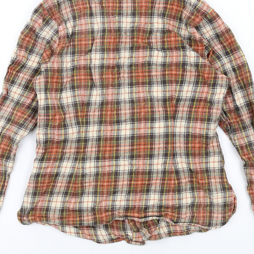Womens UK Size M BDG Orange Basic Button-Up