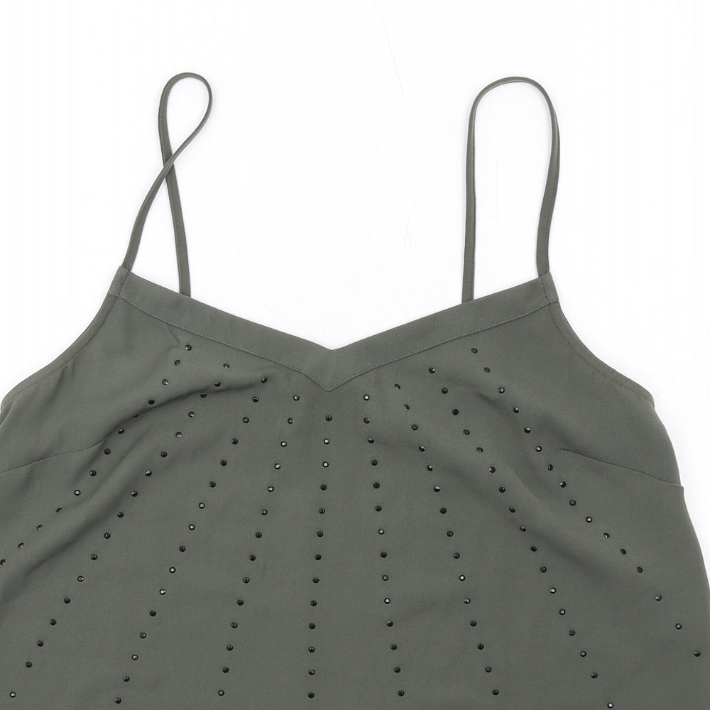 Womens UK Size 10 NEXT Green Camisole Blouse