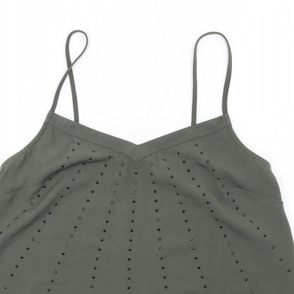 Womens UK Size 10 NEXT Green Camisole Blouse