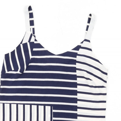 Womens UK Size 12 Trend Blue Basic Tank