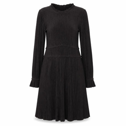 Zara Womens Black Polyester A-Line Size S Round Neck Pullover