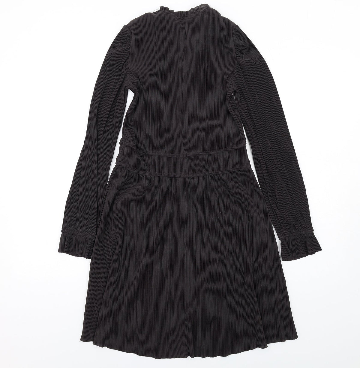 Zara Womens Black Polyester A-Line Size S Round Neck Pullover