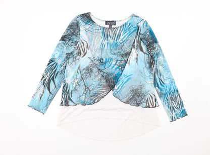 Womens UK Size 12 Saloos Blue Basic Blouse