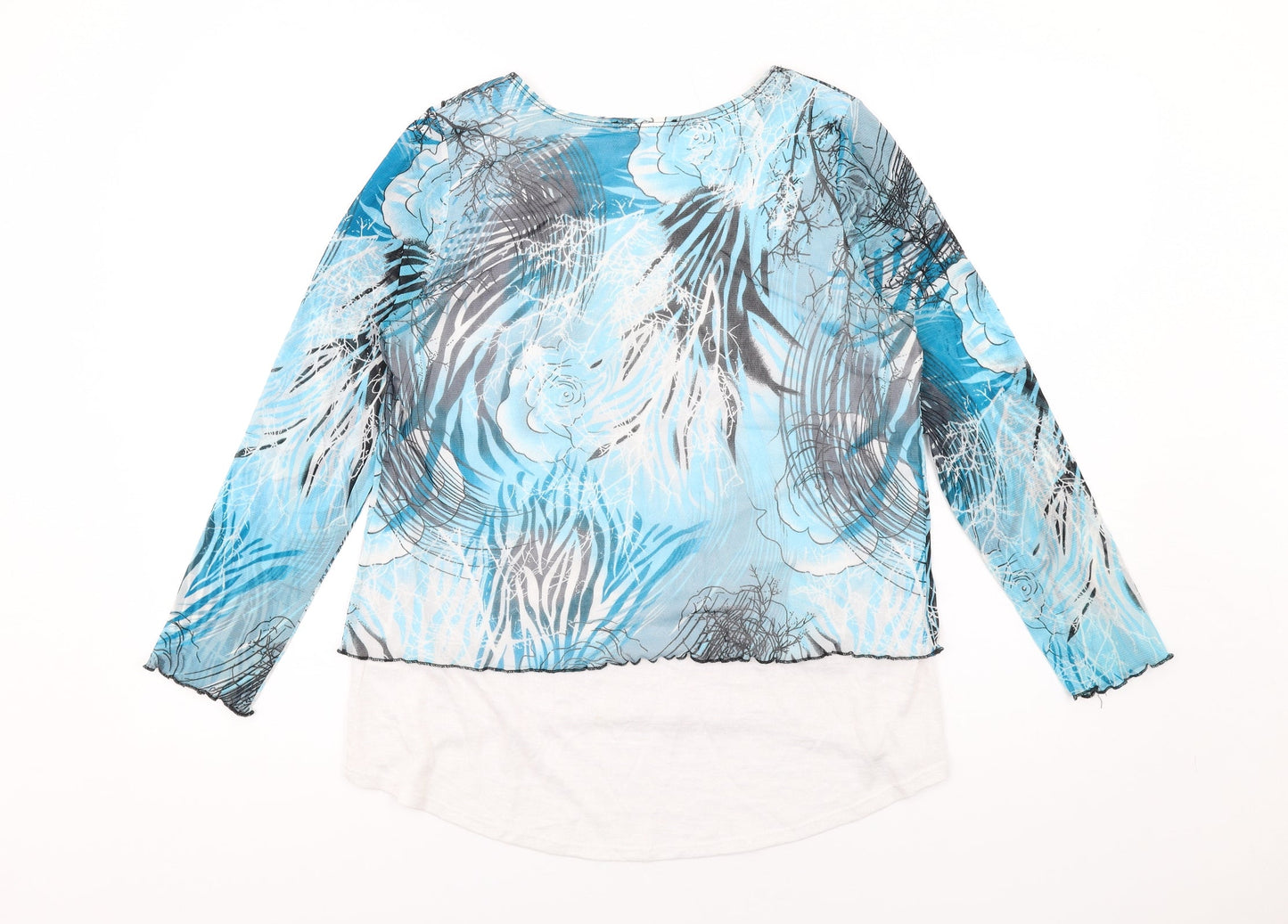 Womens UK Size 12 Saloos Blue Basic Blouse