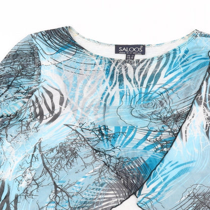 Womens UK Size 12 Saloos Blue Basic Blouse