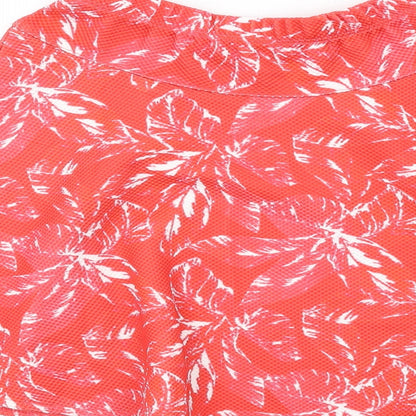 Bik Bok Womens Red Geometric Polyester Skater Skirt Size 10
