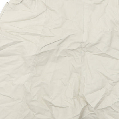 Country Collection Womens Beige Cotton A-Line Skirt Size 14 Zip