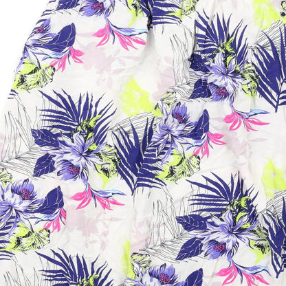 Dorothy Perkins Womens Multicoloured Floral Viscose Swing Skirt Size 10 Button