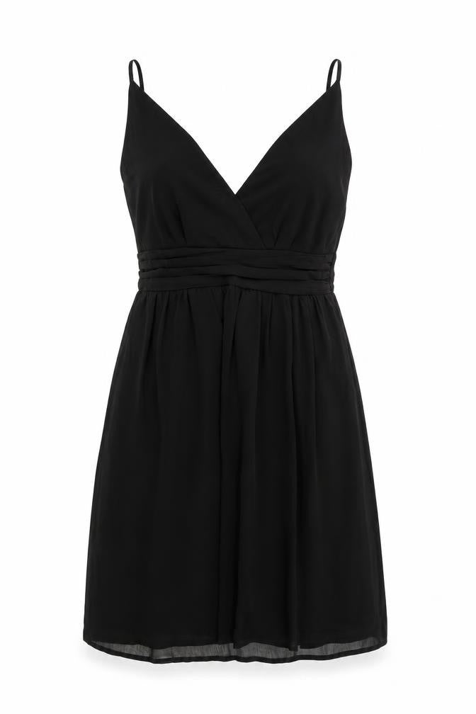 VERO MODA Womens Black Polyester Fit & Flare Size XS V-Neck Pullover
