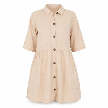Zara Womens Pink Lyocell Shirt Dress Size XS Collared Button