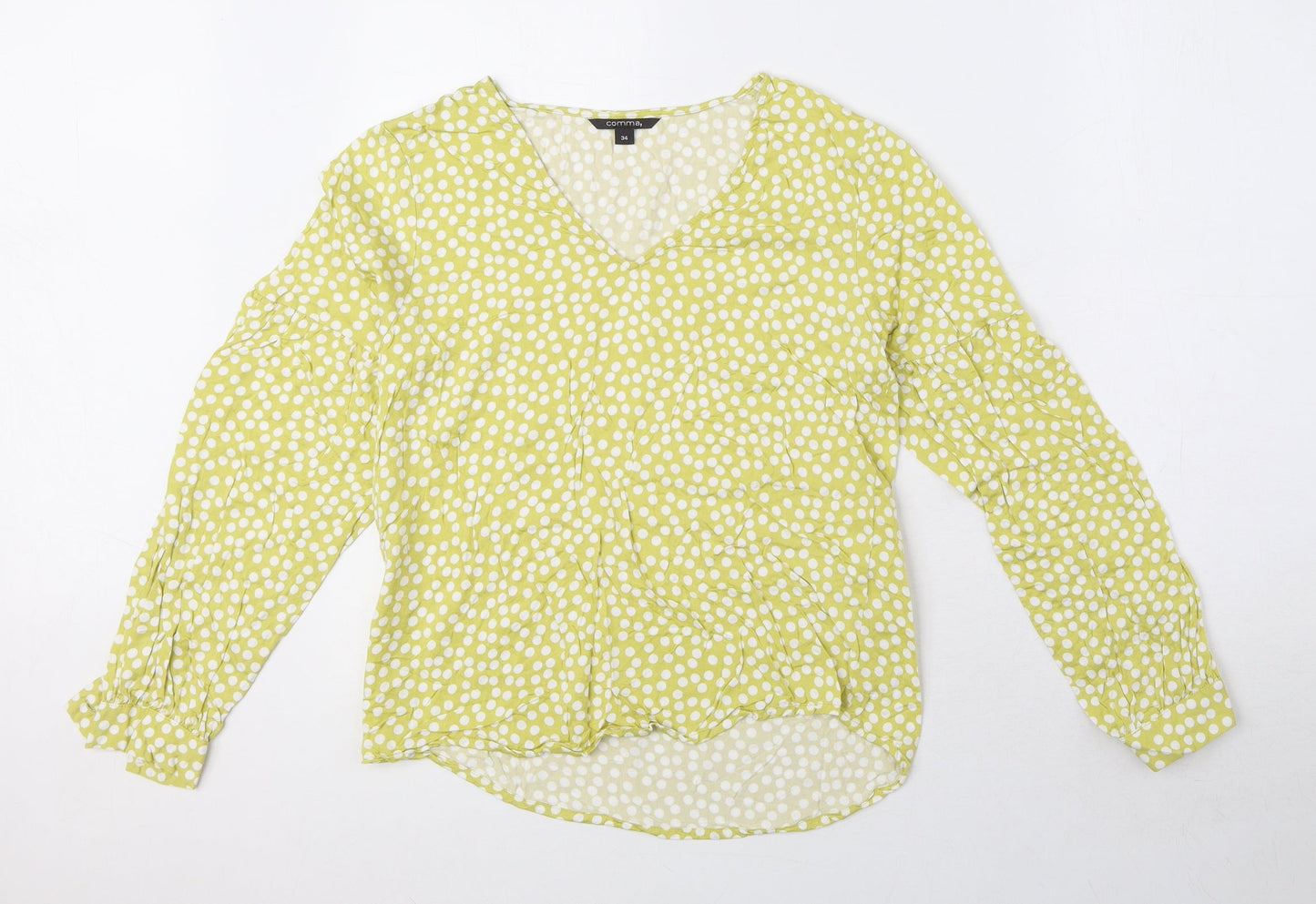 Womens UK Size 6 Comma Green Basic Blouse