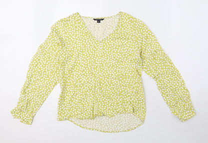 Womens UK Size 6 Comma Green Basic Blouse
