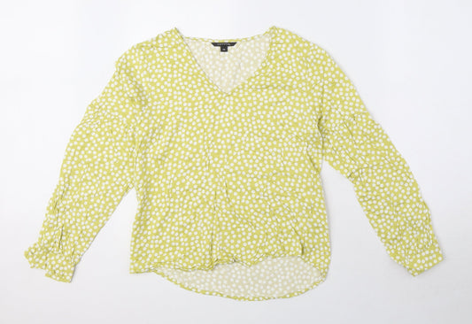 Womens UK Size 6 Comma Green Basic Blouse