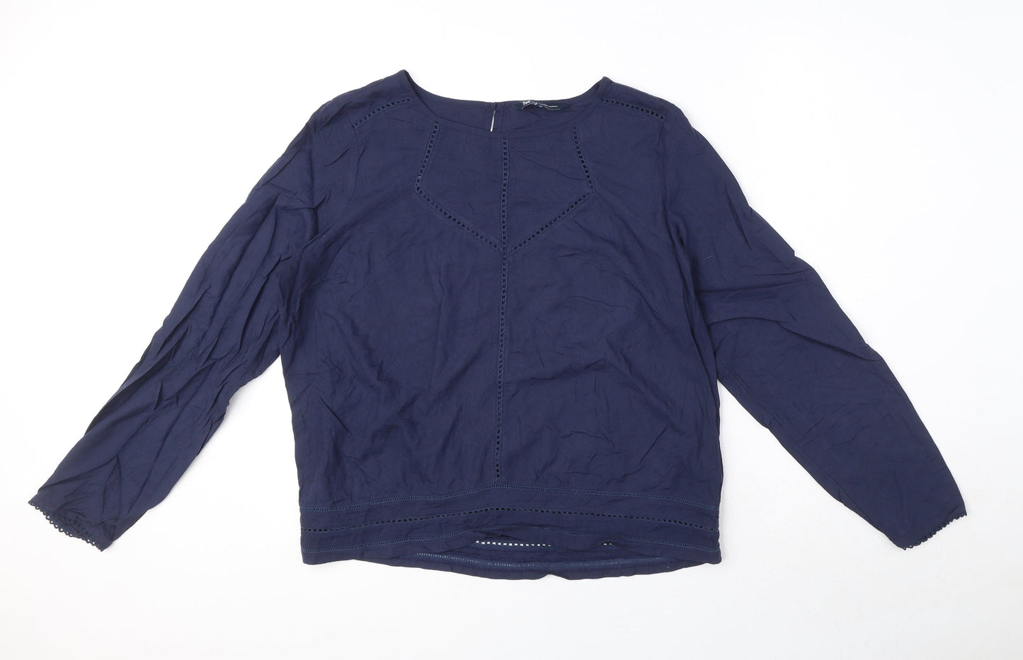 Womens UK Size 14 Crew Clothing Blue Basic Blouse