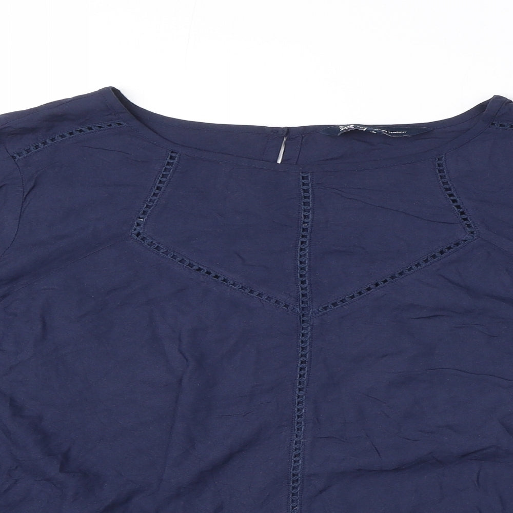 Womens UK Size 14 Crew Clothing Blue Basic Blouse