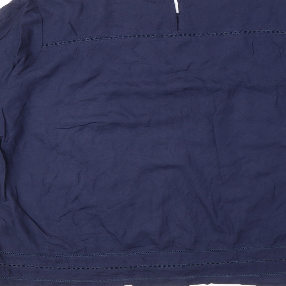 Womens UK Size 14 Crew Clothing Blue Basic Blouse