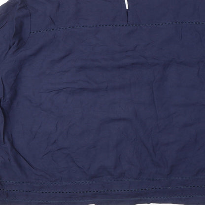 Womens UK Size 14 Crew Clothing Blue Basic Blouse