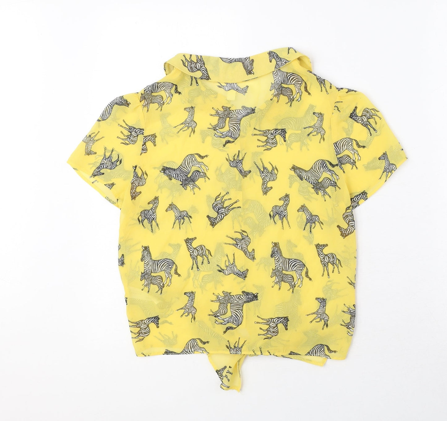 Womens UK Size 6 Henry Holland Yellow Basic Button-Up