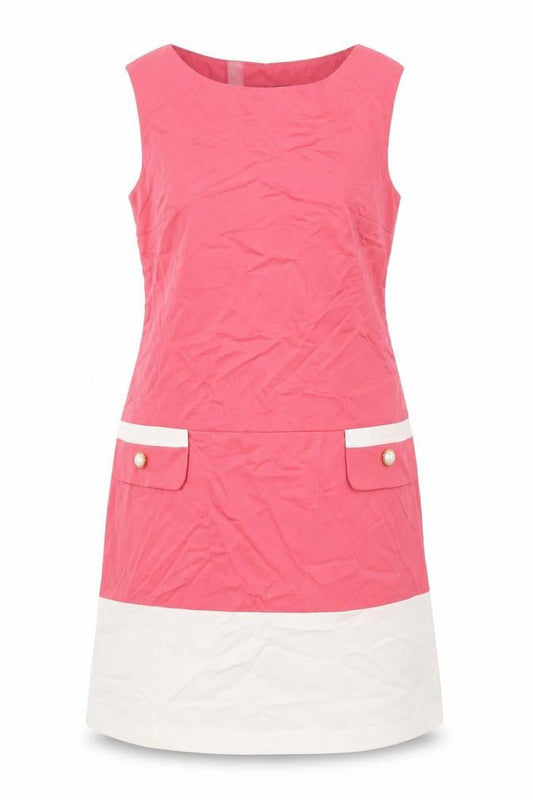 VIVI Boutique Womens Pink Viscose Pencil Dress Size 14 Crew Neck Zip