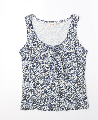 Womens UK Size M Jackpot Blue Basic Tank