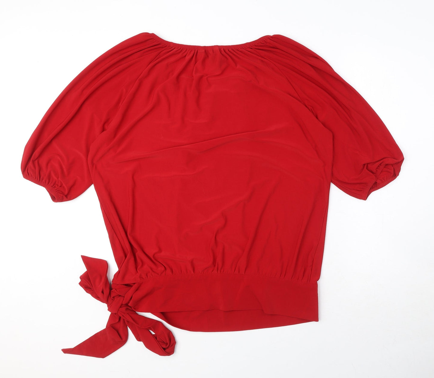 Womens UK Size M Nina Leonard Red Basic T-Shirt