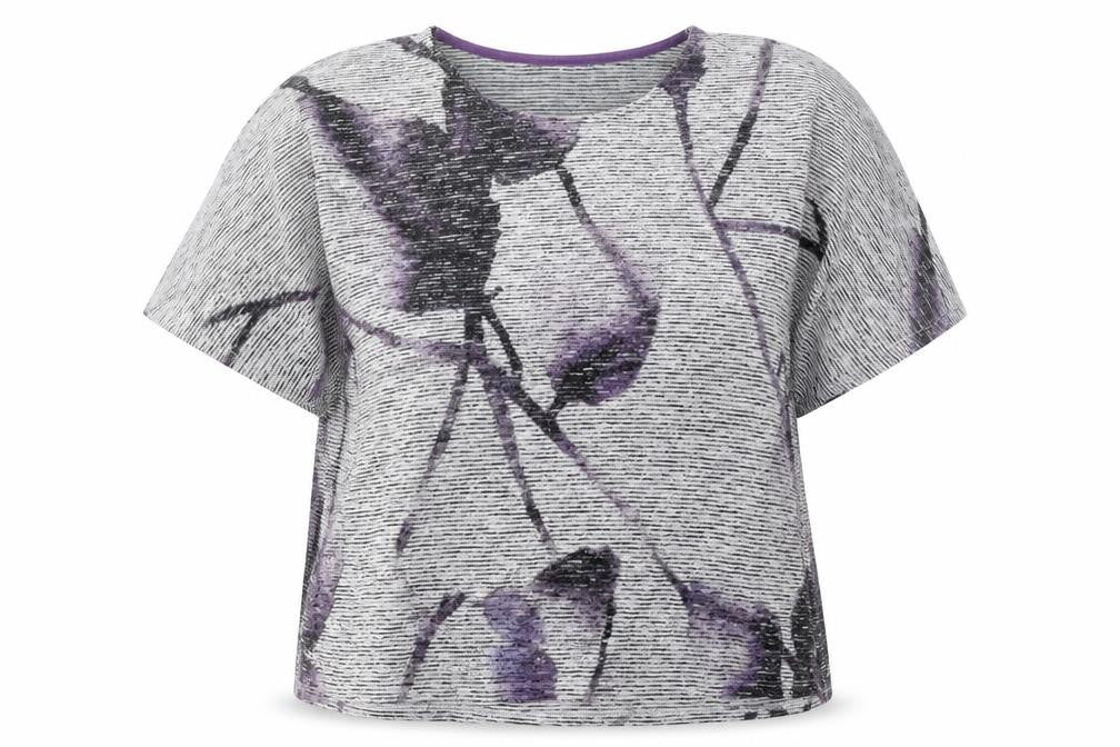 Womens UK Size 12 RJR.John Rocha Grey Jersey Blouse