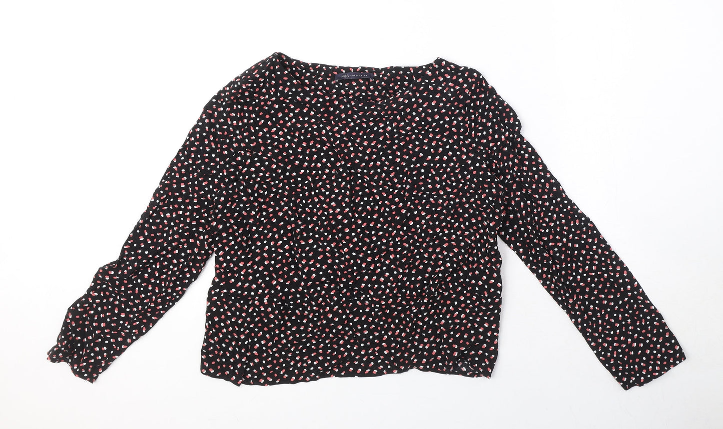 Womens UK Size 12 Marks and Spencer Black Basic Blouse