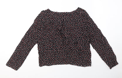 Womens UK Size 12 Marks and Spencer Black Basic Blouse