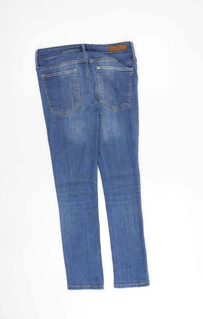 Womens UK Size 27 in H&M Slim Fit Straight Blue Jeans