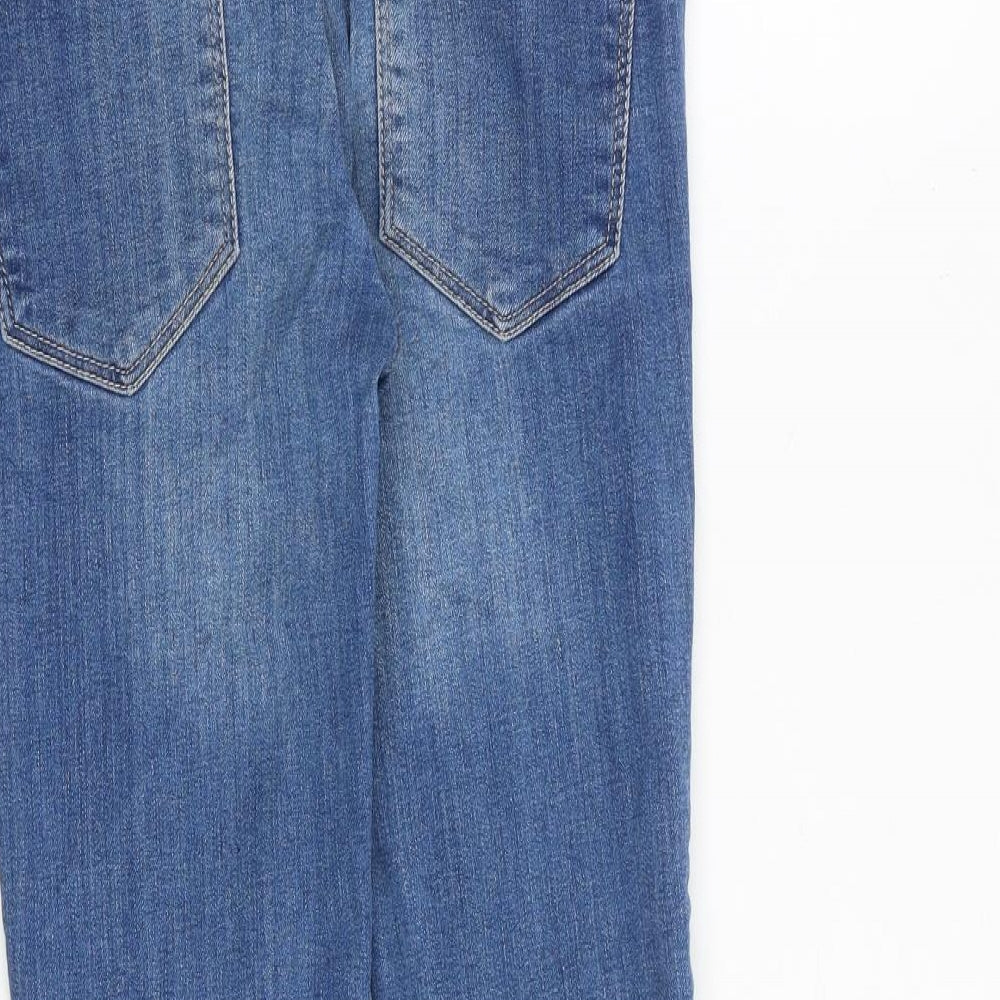 Womens UK Size 27 in H&M Slim Fit Straight Blue Jeans