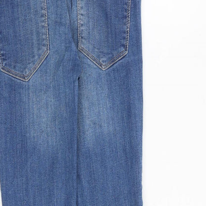 Womens UK Size 27 in H&M Slim Fit Straight Blue Jeans
