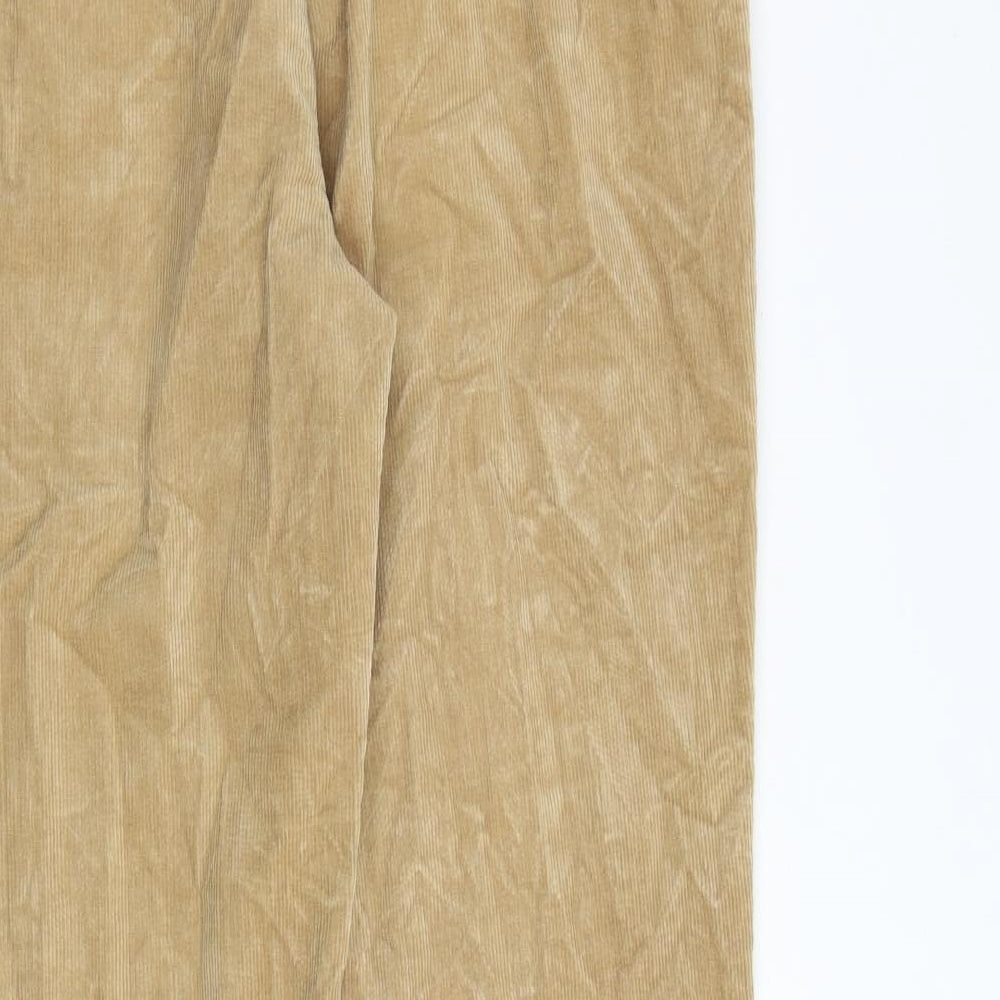 Jones Sport Womens Brown Cotton Trousers Size 12 L30 in Regular Zip