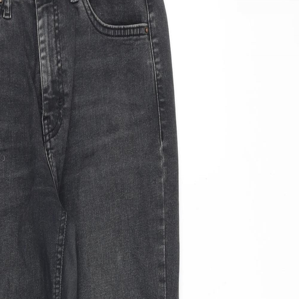 Topshop Womens Grey Cotton Skinny Jeans Size 28 in L32 in Regular Zip